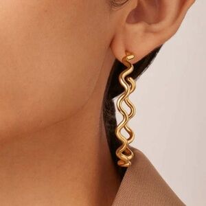 Like New Jenny Bird squiggle hoop earrings